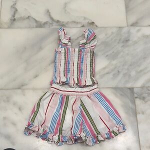Hill House Kids Matching Set - Pink, Blue, Green Stripes
